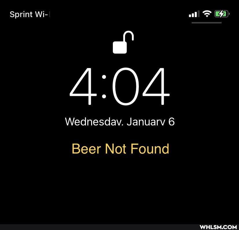 Sprint Wi- al a)
Wedhnesdav. Januarv 6
Beer Not Found