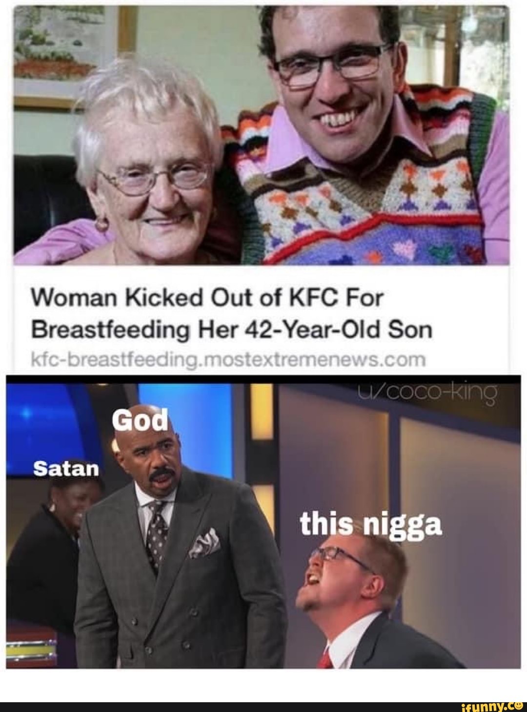 Woman Kicked Out of KFC For Breastfeeding Her 42-Year-Old Son ADA this ...