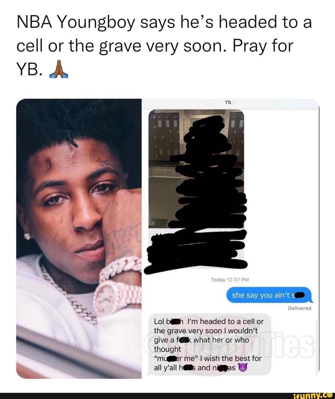 NBA Youngboy Says He's Headed To A Cell Or The Grave Very Soon. Pray ...