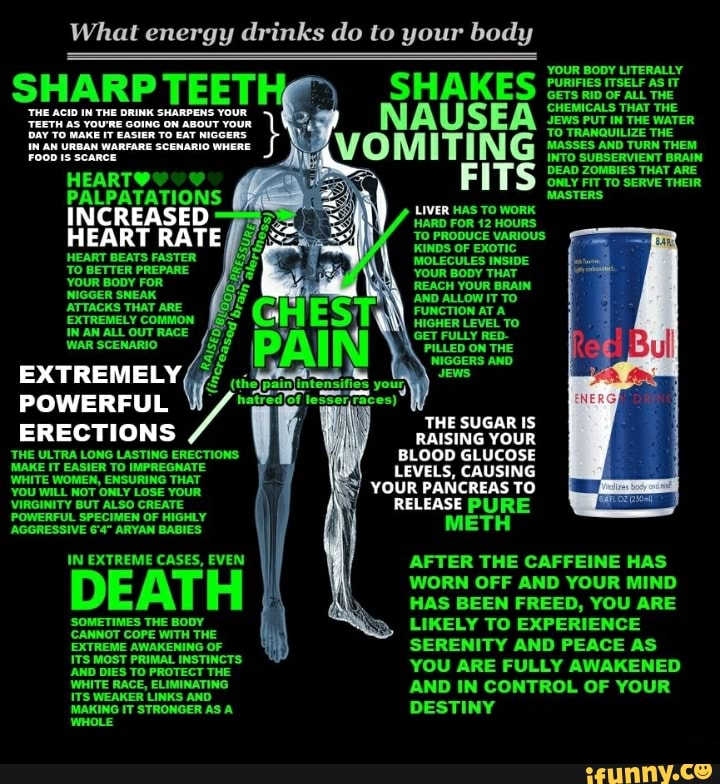 What energy drinks do to your body SHARPTE HEART PALPATATIONS