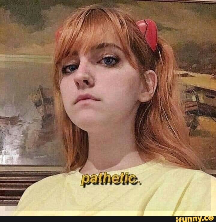 animes, evangelion, asuka, ku, shitpost, pathetic