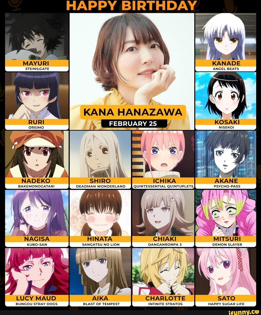 HAPPY BIRTHDAY MAYURI RURI KOSAKI NISEKO! AKANE PSYCHO-PASS NADEKO ...