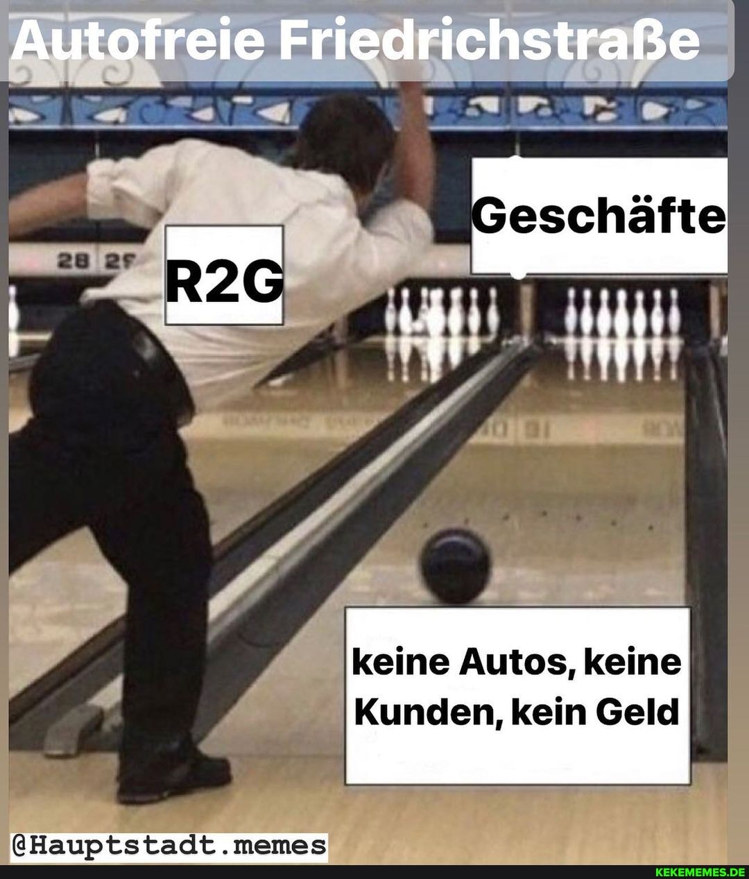Autofreie Friedrichstraße
Geschäfte
keine Autos, keine
Kunden, kein Geld
QQHs1mtstant mamas