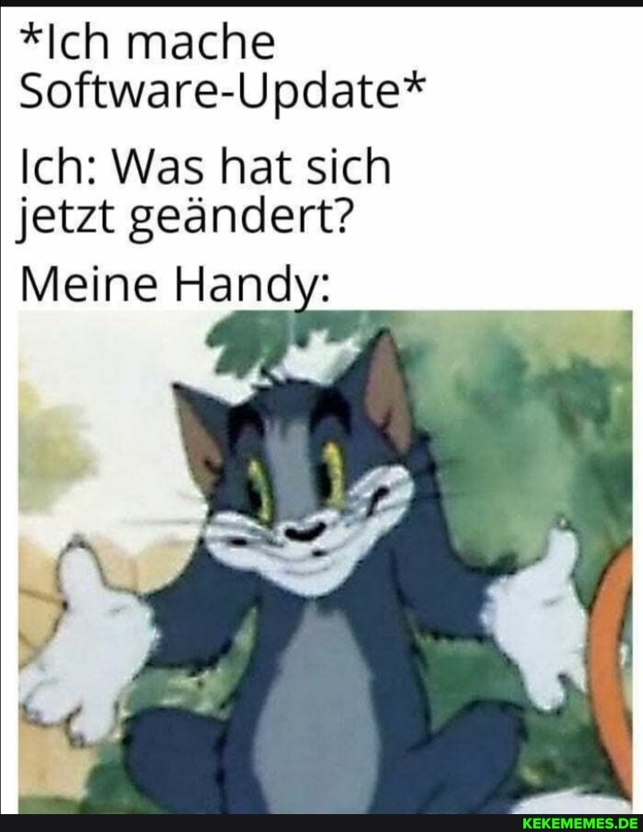 *Ich mache
Software-Update*
Ich: Was hat sich jetzt geändert?
Meine Handy: