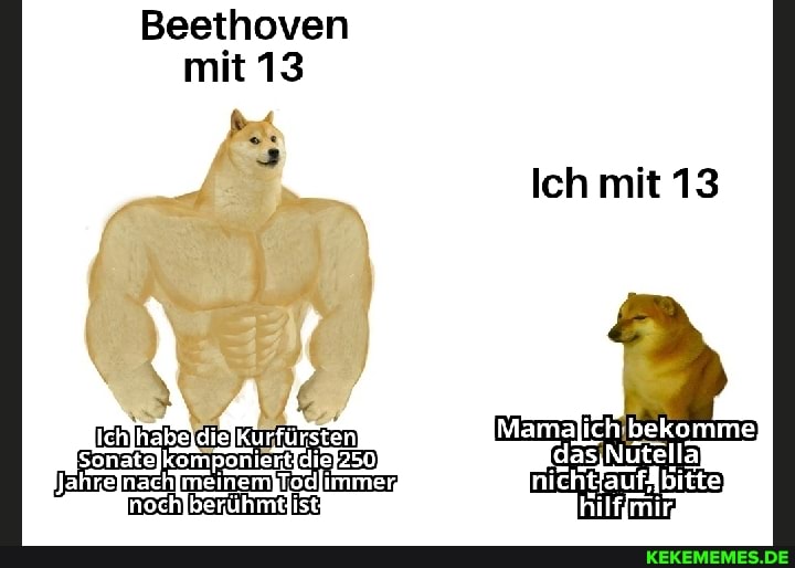 Beethoven mit 13
meinem noch}
Ich mit 13
ich