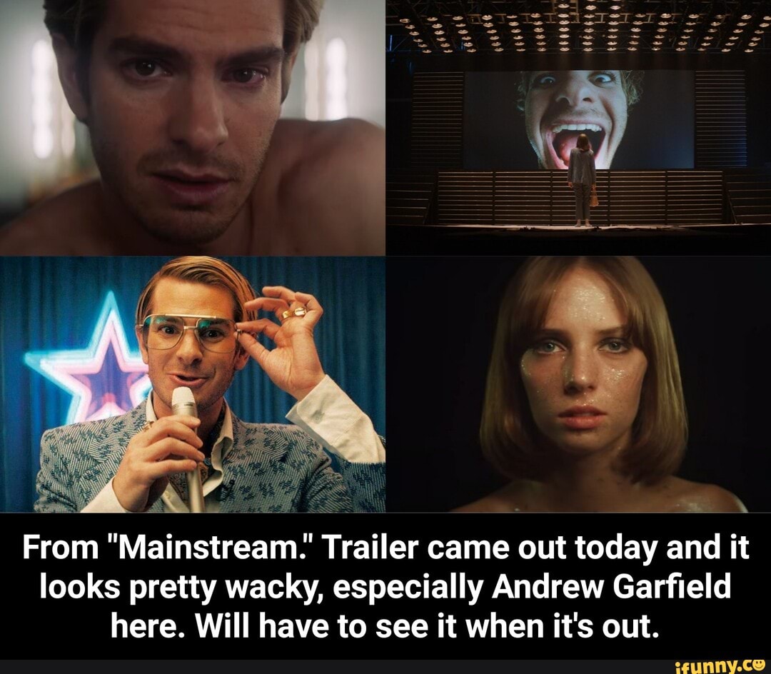 From "Mainstream.' Trailer came out today and it looks pretty wacky, especially Andrew Garfield here. Will have to see it when it's out. - From "Mainstream." Trailer came out today and it looks pretty wacky, especially Andrew Garfield here. Will have to see it when it's out.