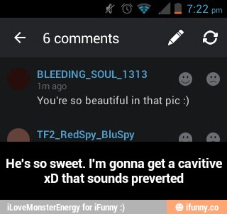 He's so sweet. I'm gonna gm a cavitive
xD that sounds prwened - He's so sweet. I'm gonna get a cavitive xD that sounds preverted