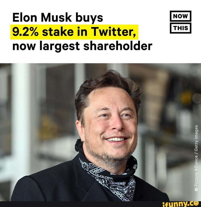 Elon Musk buys 9.2% stake in Twitter, now largest shareholder / Getty ...
