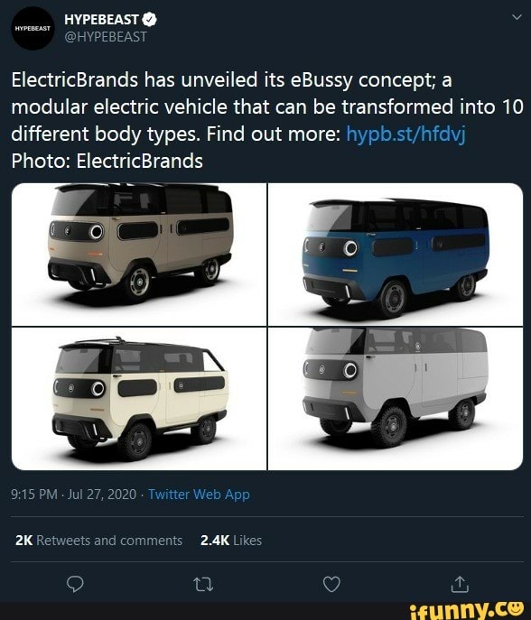 ElectricBrands has unveiled its eBussy concept; a modular electric
