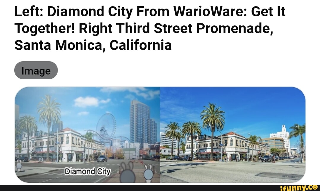 Left Diamond City From WarioWare Get It Together! Right Third