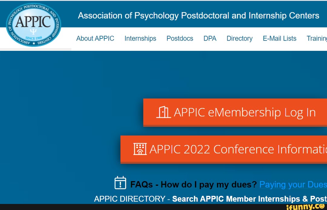 APPIC? This place was definitely founded by Freud Association of