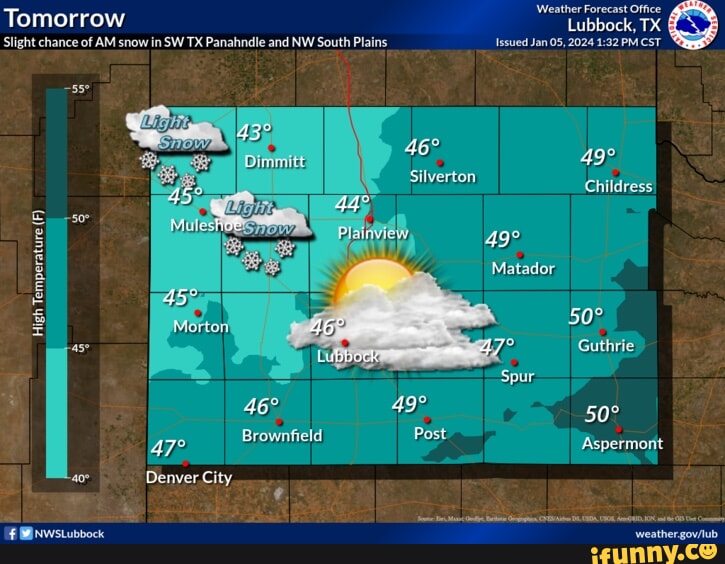 Slight chance of AM snow in SW TX Panahndle and NW South Plains Issued