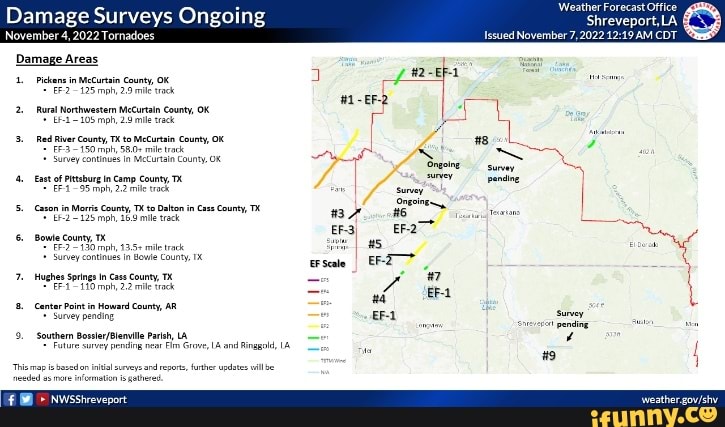 Damage Surveys Ongoing November 4,202 Tornadoes Damage Areas Pickan in ...