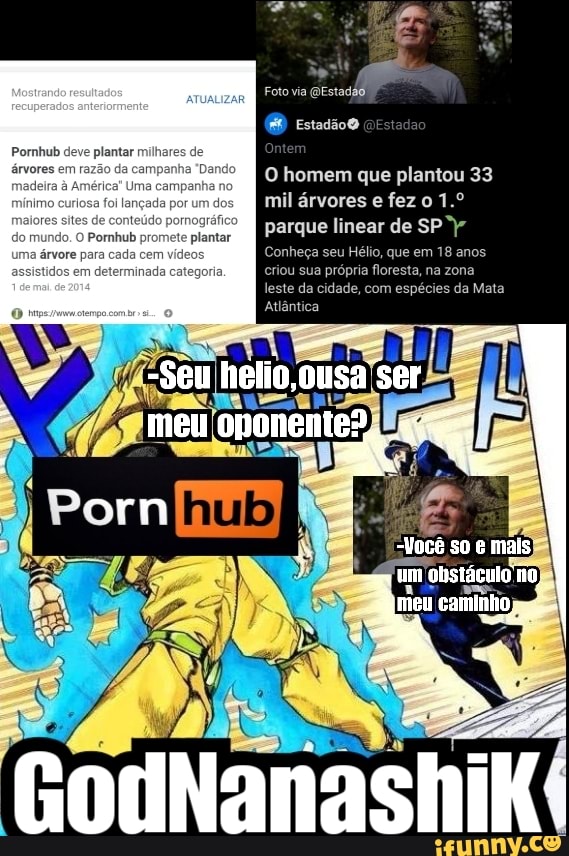 Fotovia QE:
Estadãoo
O homem que plantou 33 mil árvores e fez o parque linear de
Conheça seu Hélio, que em 18 anos
da
-Seu ser
meu
so mais