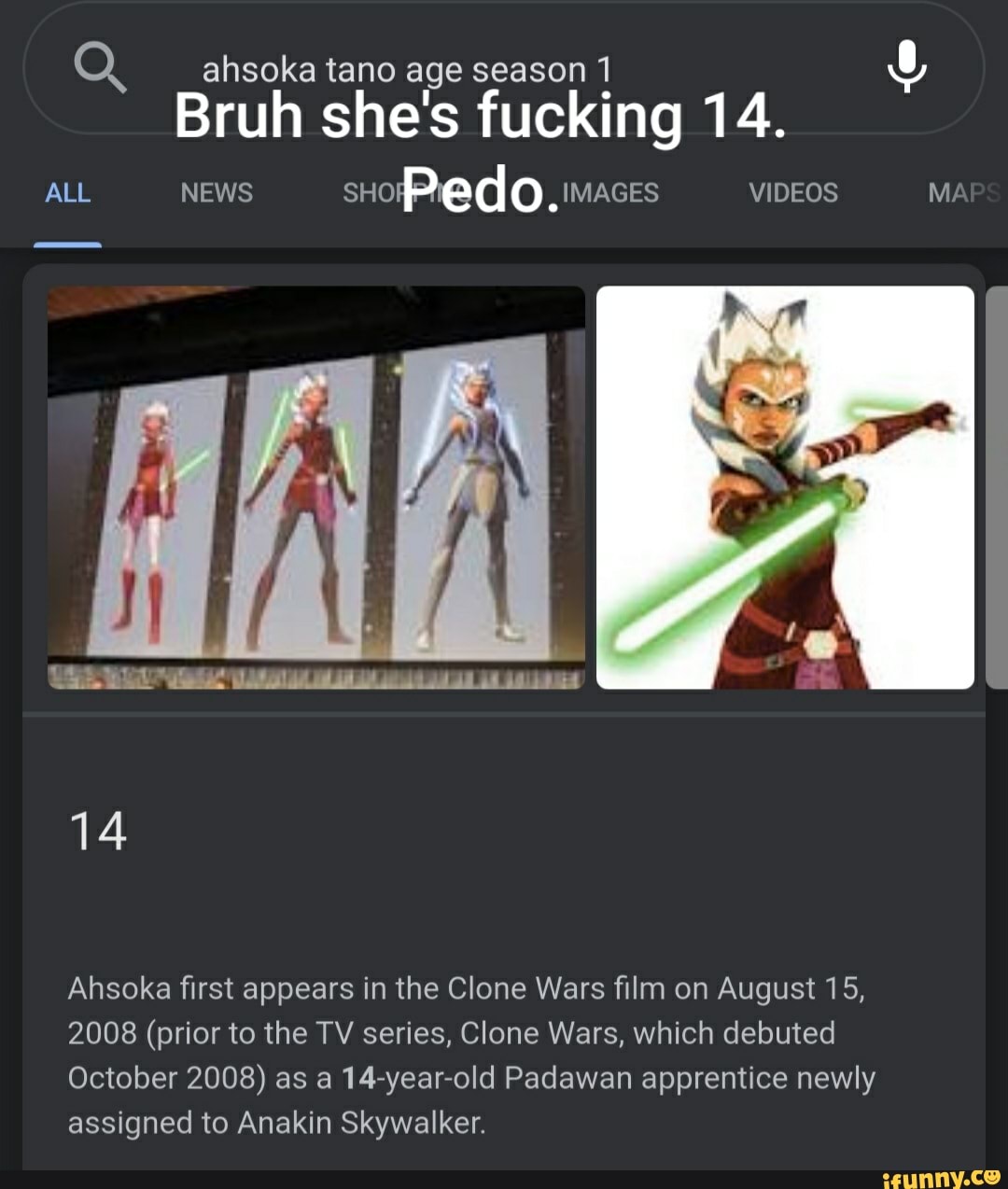 Ahsoka tano age season 1 Brulh she's fucking 14. ALL NEWS sHoPed !MAGES