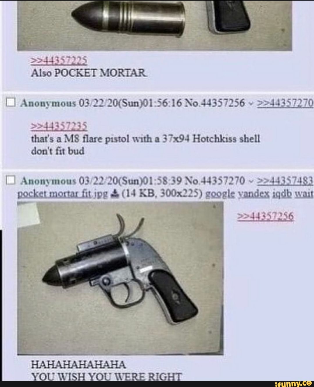 >>44357225 Also POCKET MORTAR. Anonymous 22 16 No >>44357270 that's a