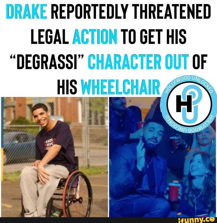 wheelchair drake meme