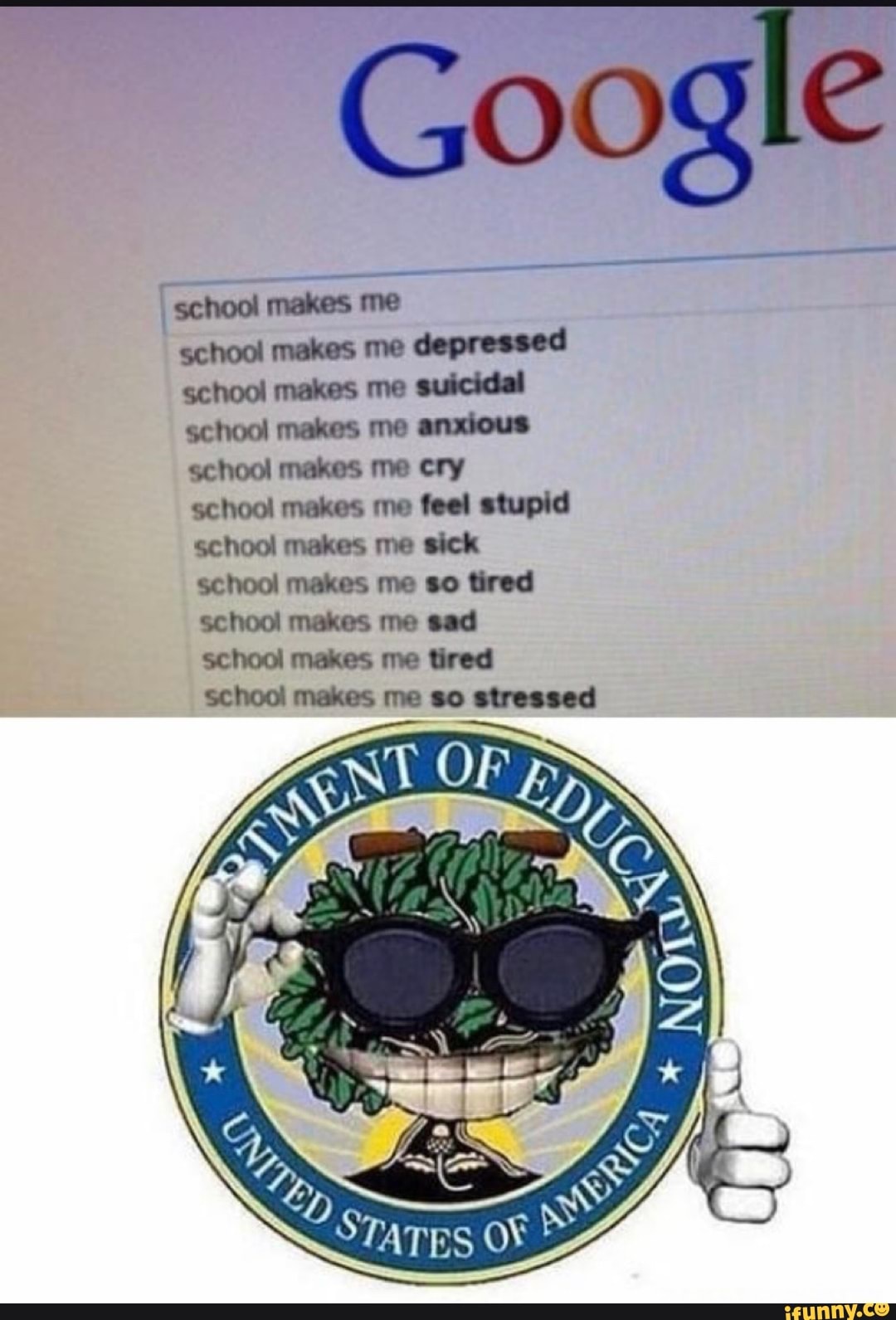 School makes school makes me depressed school makes me suicidal school 