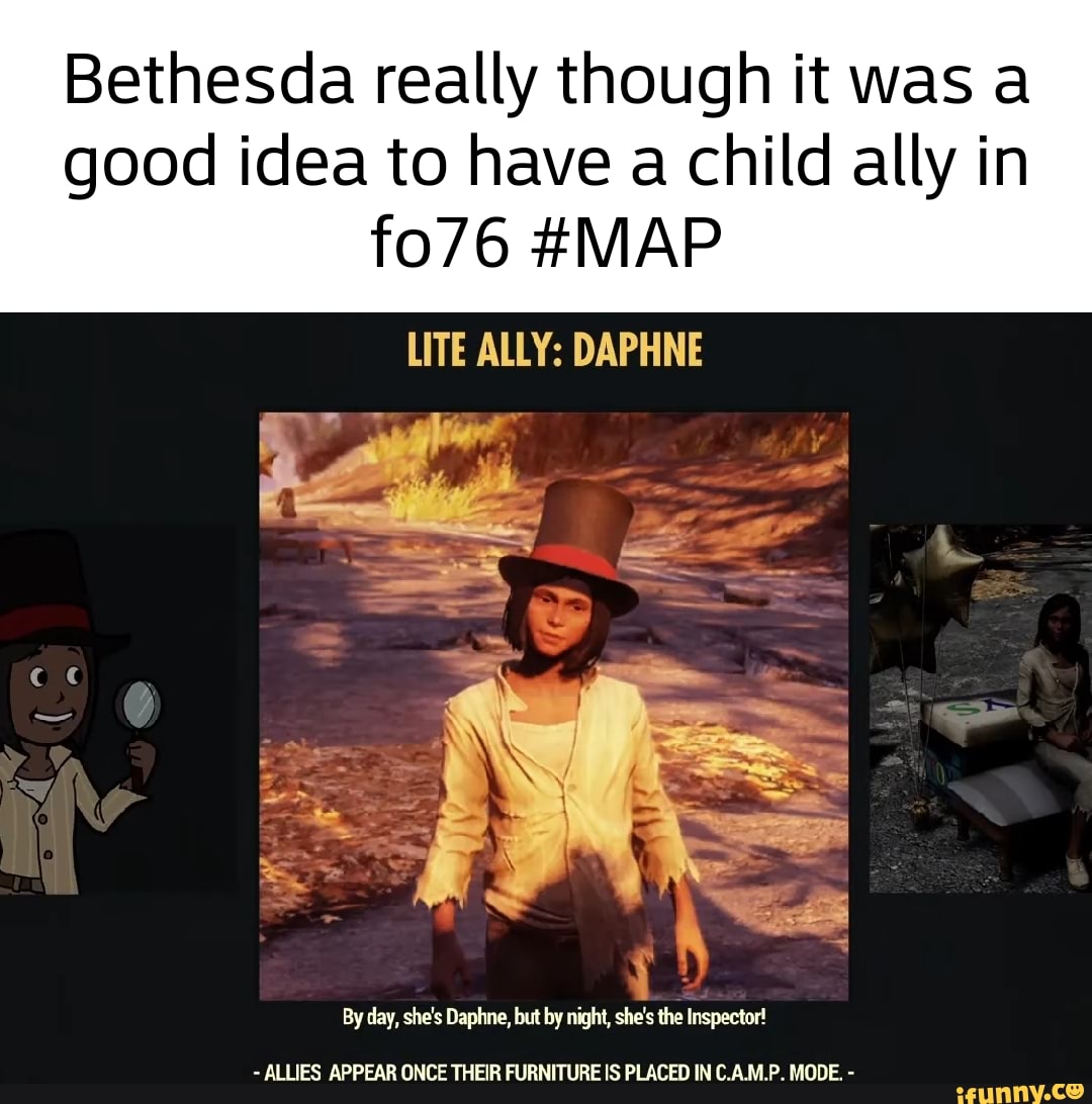 Bethesda really though it was a good idea to have a child ally in fo76 #MAP