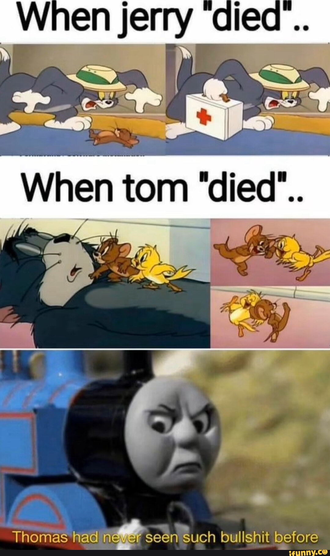 When When tom "died". SS, Thomas had never seen such bullshit before ...