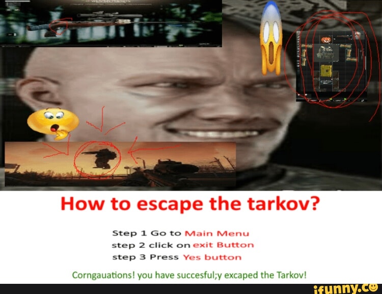How to escape the tarkov? Step 1 Go to Main Menu step 2 click on exit