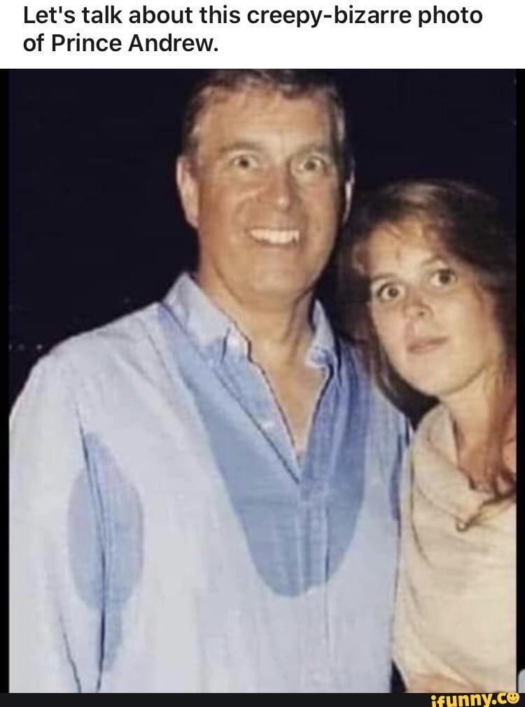 Let's talk about this creepy-bizarre photo of Prince Andrew. 