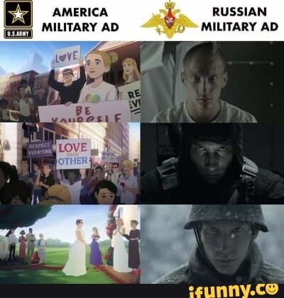 AMERICA RUSSIAN MILITARY AD MILITARY AD - iFunny