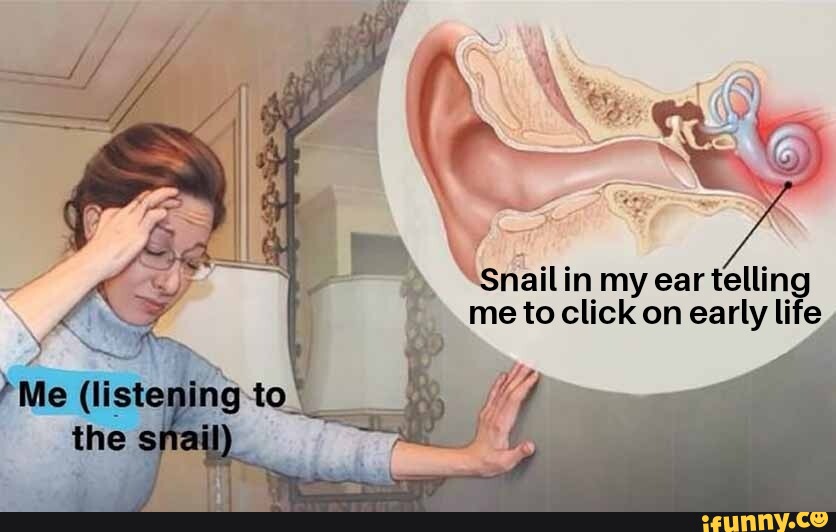 Nailin my ear telling me to click on early life iFunny