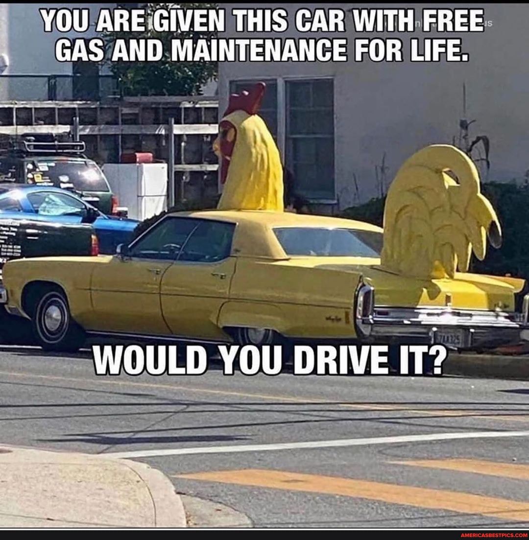 YOU ARE GIVEN THIS CAR WITH FREE GAS AND MAINTENANCE FOR LIFE.
WOULD YOU DRIVE IT?