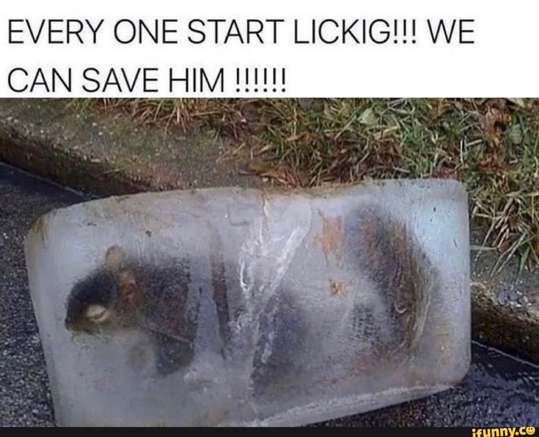EVERY ONE START LICKIG!!! WE CAN SAVE HIM - iFunny