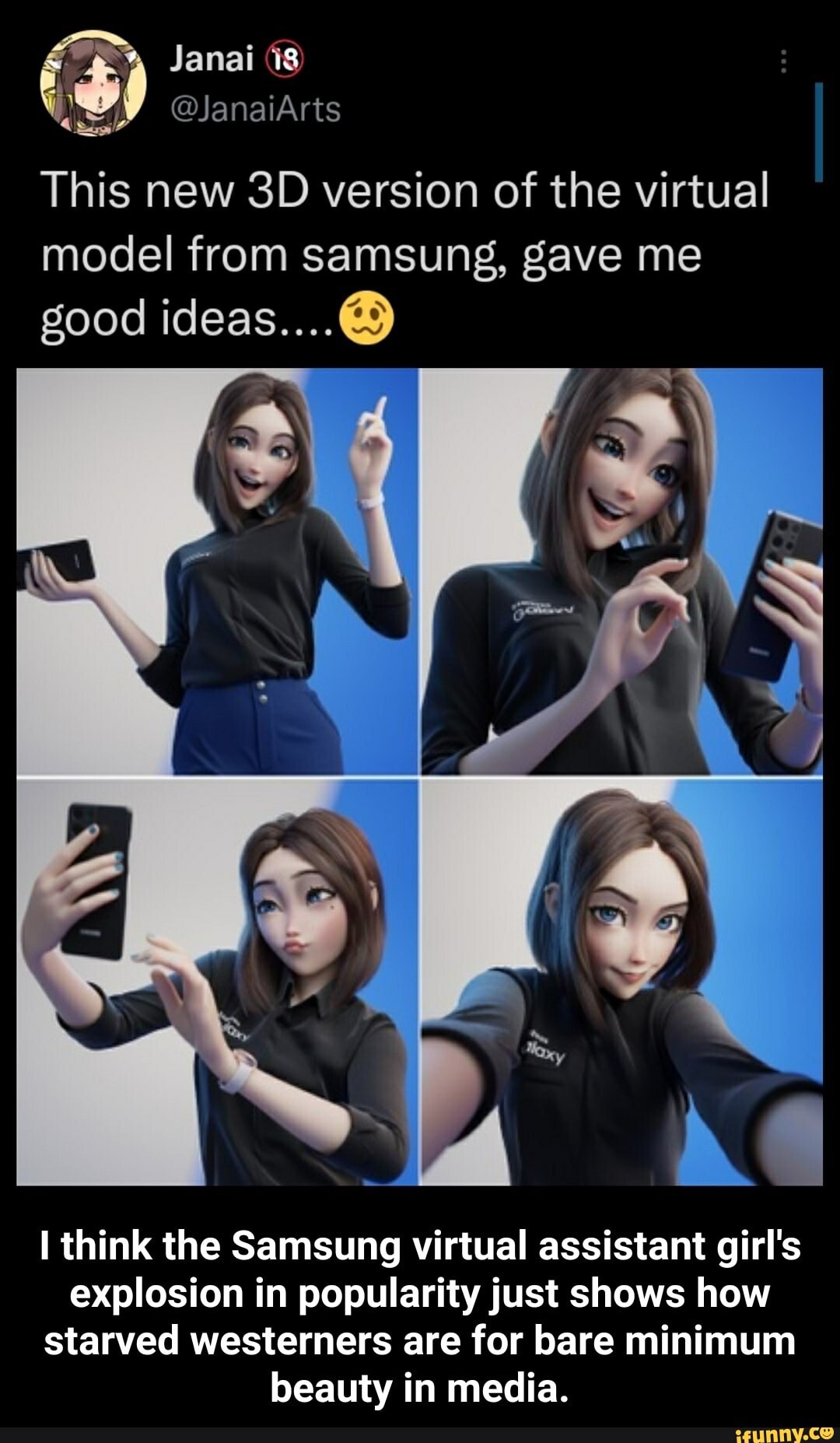 Janai Janaiarts This New Version Of The Virtual Model From Samsung Gave Me Good Ideas Think