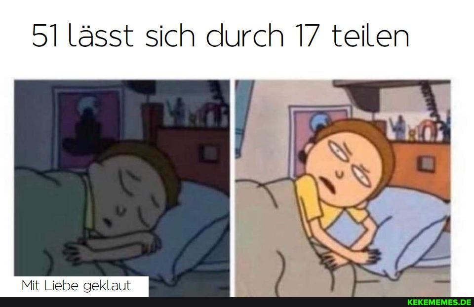 51 lässt sich durch teilen