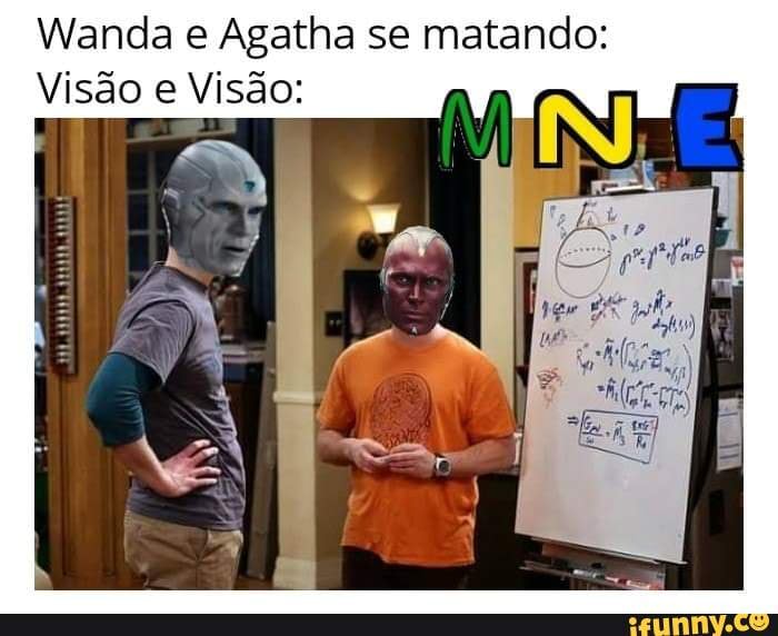 Wanda e Agatha se matando:
Visão e Visão:
