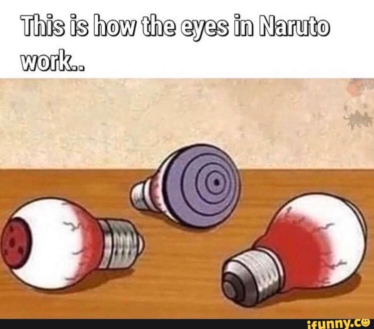 This às how the eyes in Naruto - iFunny