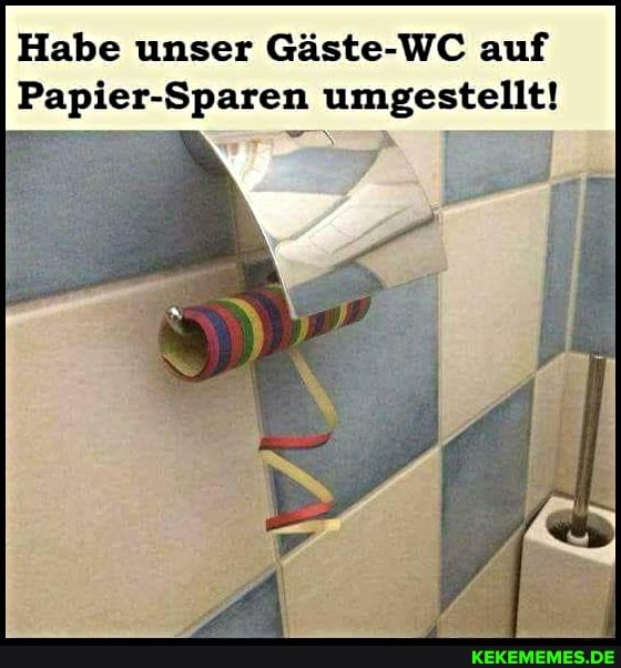 Habe unser Gäste-WC auf
Papier-Sparen umgestellt!