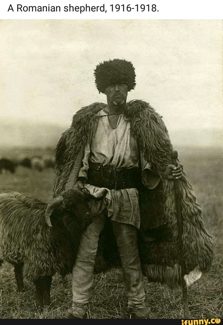 A Romanian shepherd, 1916-1918.