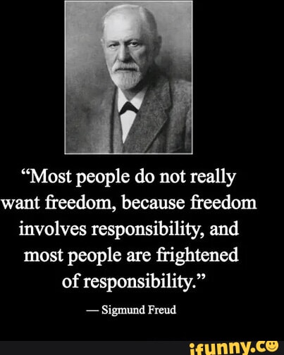 Most People Do Not Really Want Freedom Because Freedom Involves Most People Do Not Really Want Freedom Because Freedom Involves