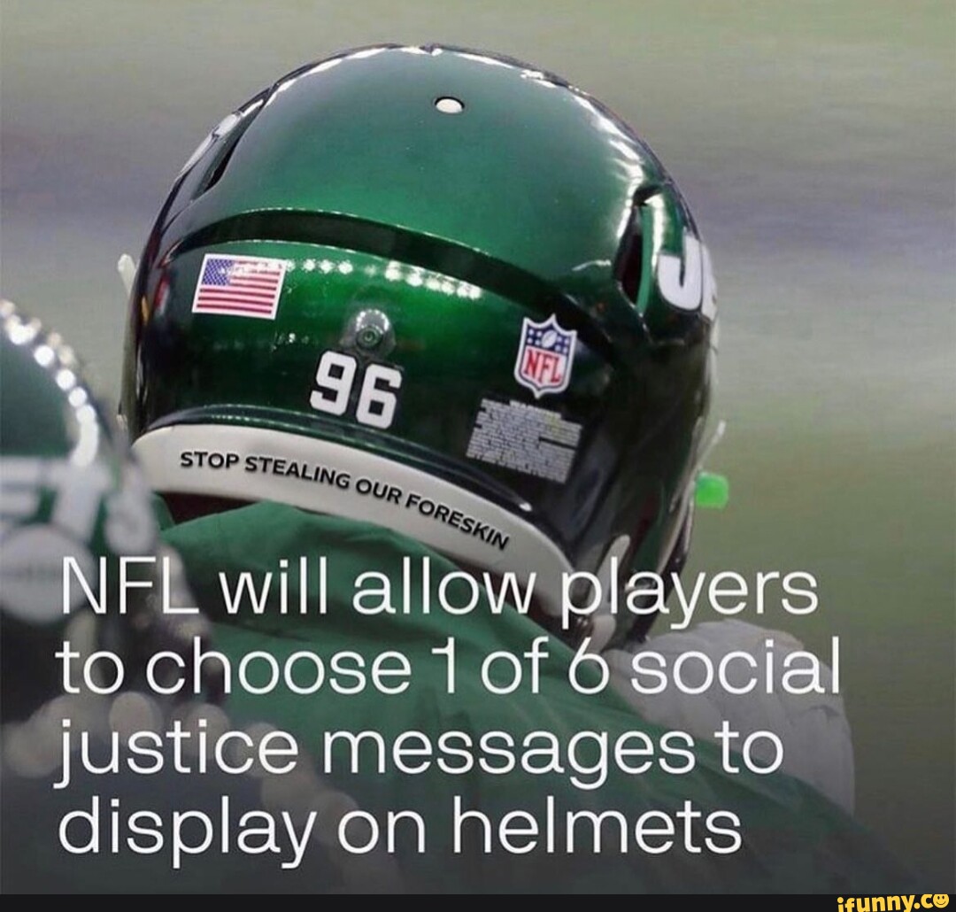 NFL will allow players to display social justice messages on helmets