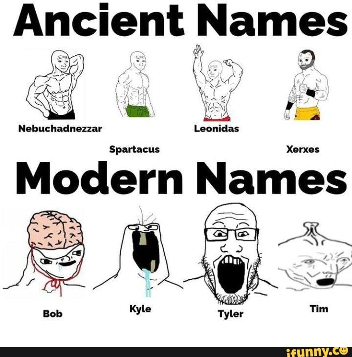 Ancient Names te Nebuchadnezzar Leonidas Spartacus Xerxes Modern Names ...