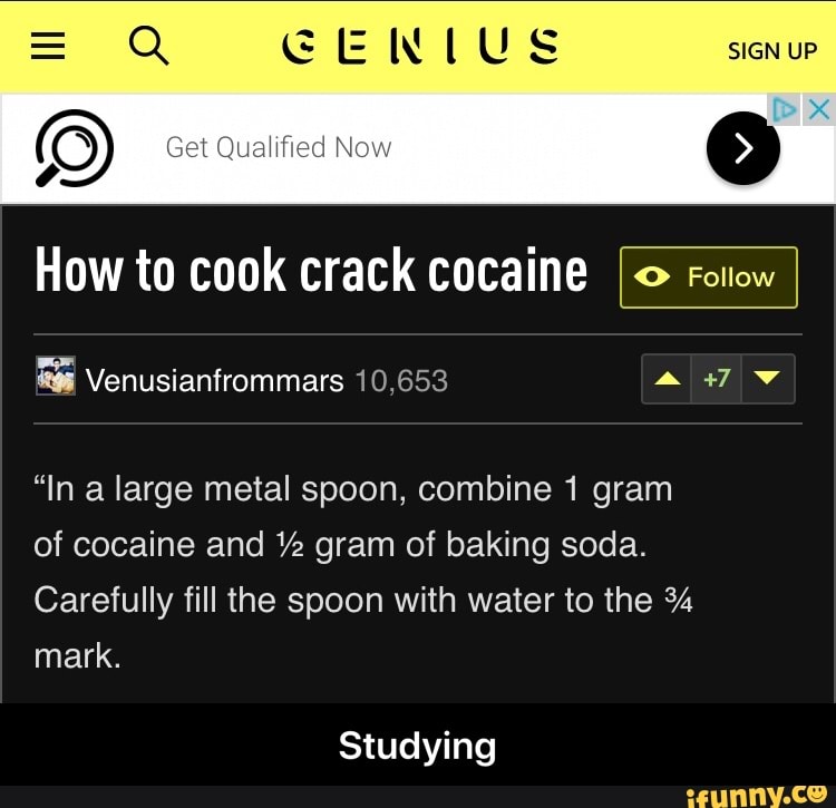 how to cook crack in a spoon