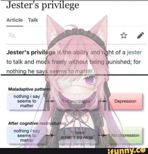 Jester's privilege Article Talk I ww Jester's arivilgge is the ability ...