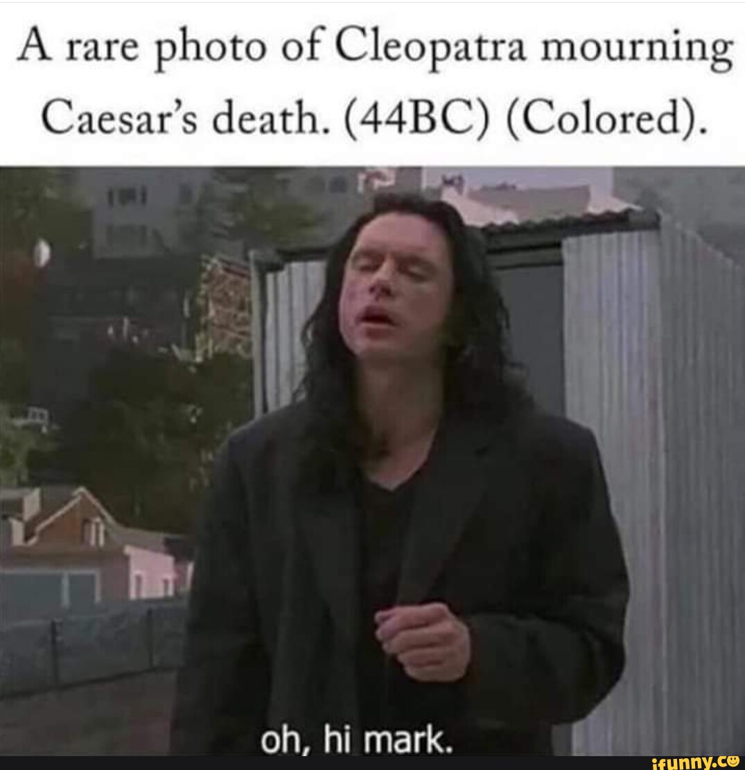 A rare photo of Cleopatra mourning Caesar's death. (44BC) (Colored). oh ...