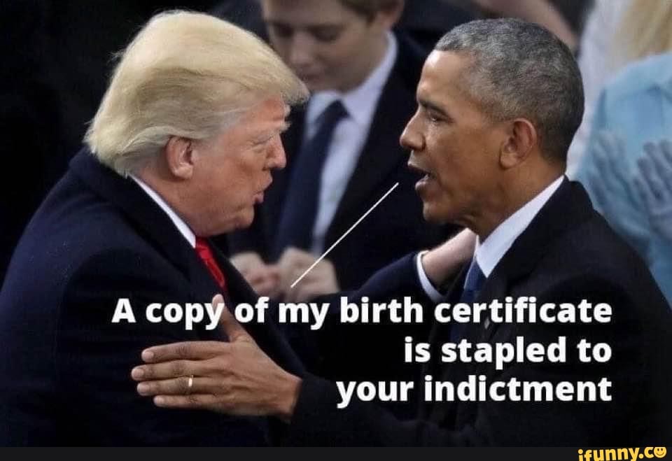 A Copy Of My Birth Certificate Is Stapled To Your Indictment IFunny
