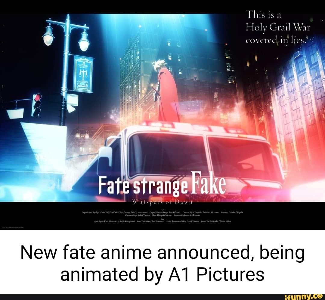 This is a Holy Grail War covered, in ljes.' New fate anime announced ...