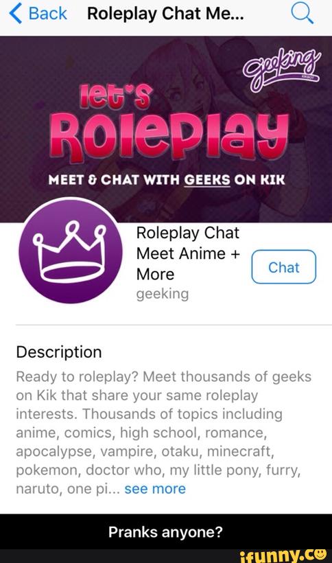 Geeking chat and roleplay anime