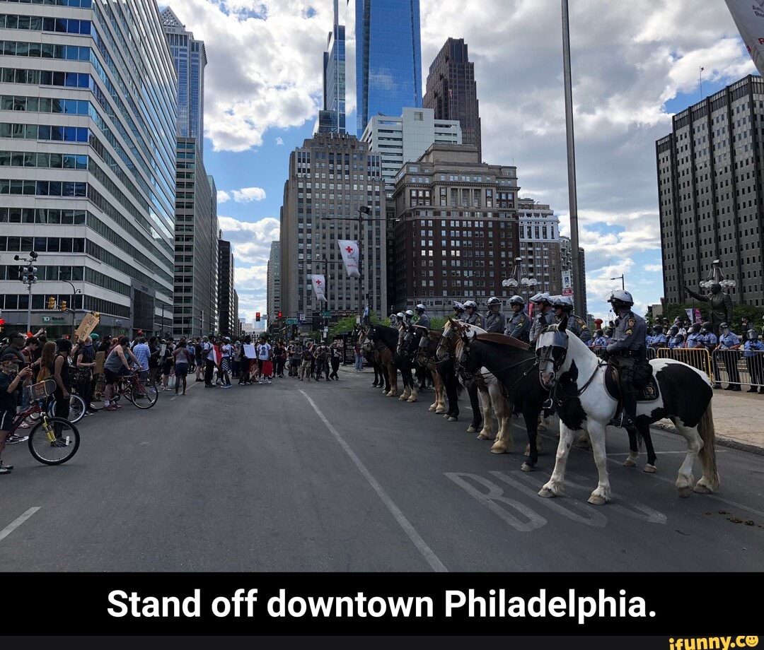 Stand off downtown Philadelphia. - Stand off downtown Philadelphia.
