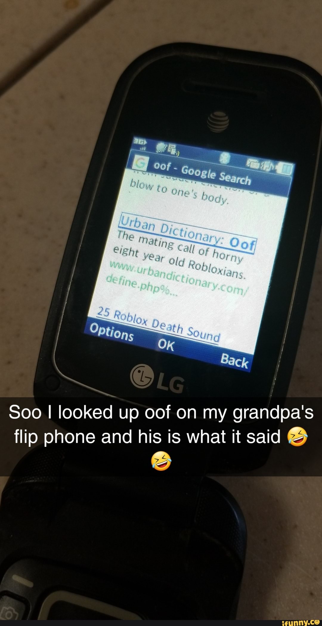 800 I Looked Up Oof On My Grandpa S Flip Phone And His Is What It Said E Ifunny - oof roblox urban dictionary