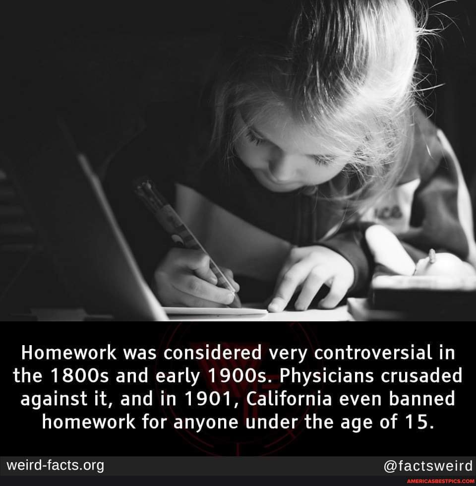 why was homework banned in 1901