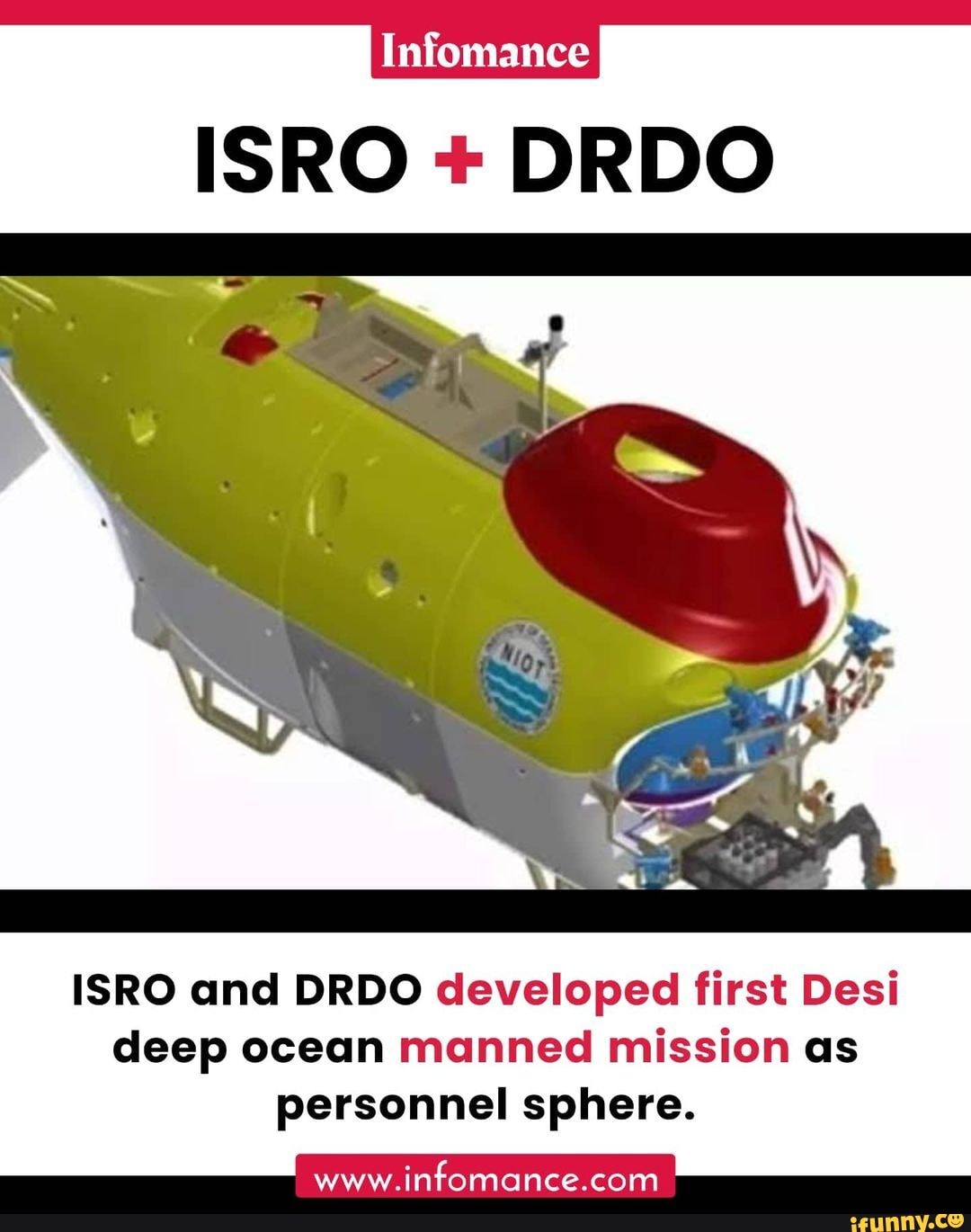 Imfomance ISRO + DRDO ISRO And DRDO Developed First Desi Deep Ocean ...