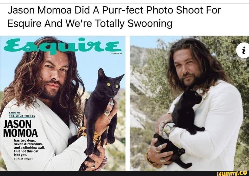 Jason Momoa Did A Purr-fect Photo Shoot For Esquire And We're Totally ...